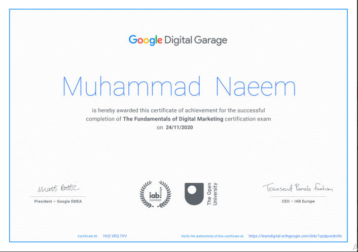 Digital Marketing Certificate
