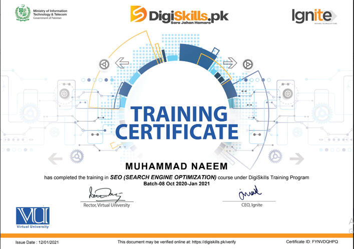 SEO Certificate